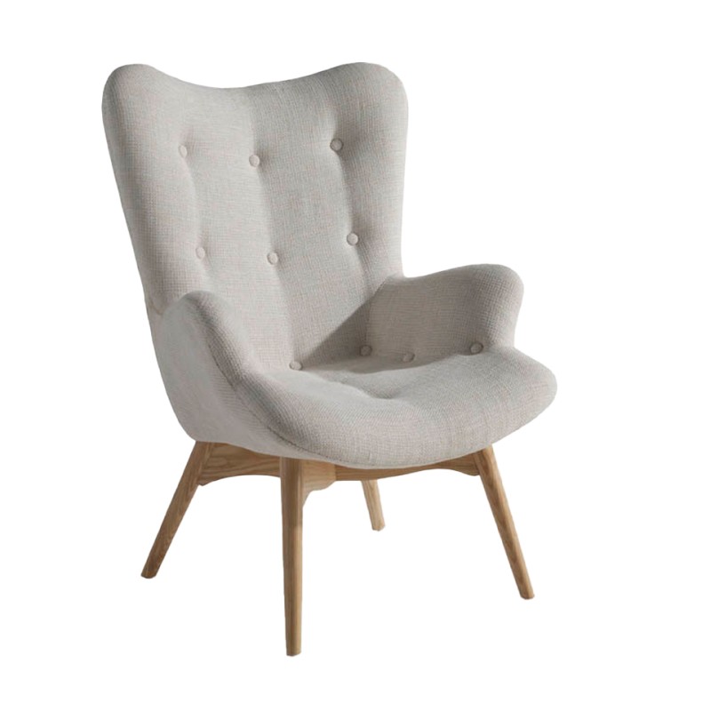 ANGEL CERDÁ Sillón tapizado tela capitoné