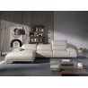 ANGEL CERDÁ Sofá chaise longue piel vacuno gris taupé